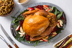 Apple Stuffed Turkey with Glaze