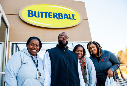 Butterball Team in front of the corporate offices