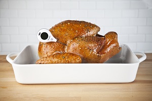Turkey with thermometer